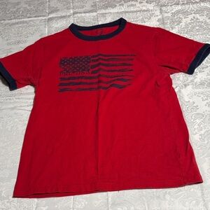 Polo by Ralph Lauren Red Tee with Navy Flag Design Kids 10/12